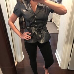Gray / silver metallic party top. Size 6 / size small